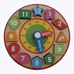メリッサ＆ダグ 知育時計 パズル 型はめ 時計 学習 知育玩具 木製 おもちゃのサムネイル