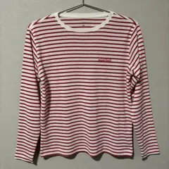 【美品】モンベル mont-bell キッズ 150 ロンT ボーダー 記名あり