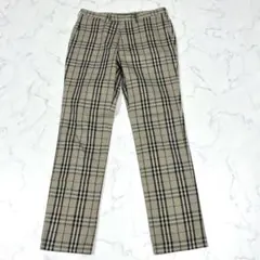 バーバリーブラックレーベル ノバチェックコットンパンツ サイズ76