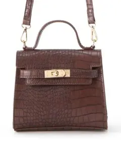 最終値下げ♡GRL 2wayクロコ柄バッグ ブラウン 新作 ショルダー 新品