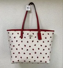 【未使用】COACH コーチ トートバッグ　レディバグ　てんとう虫