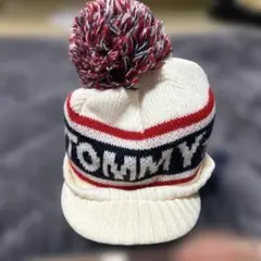 TOMMY HILFIGER ポンポン付きニット帽、値下げOK