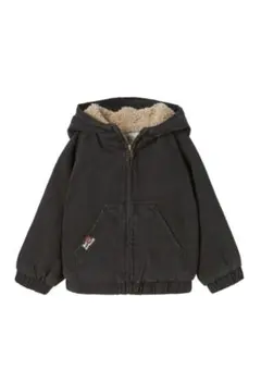 ZARABABY デニムボアジャケット12-18 86cmブラック 黒