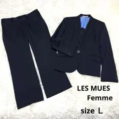 LES MUES Femme プレシャスストレッチ ストライプ パンツスーツ Ｌ