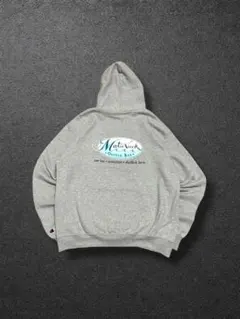 【champion】チャンピオン企業ロゴスウェットパーカーLグレーバックプリント