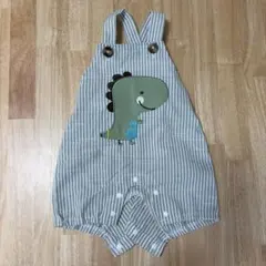 SHEIN ベビー ロンパース 恐竜 ストライプ