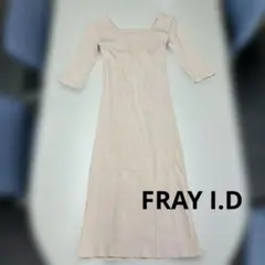 FRAY I.Dロングワンピース スクエアネック レースアップ