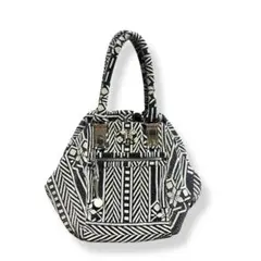 DIESEL ★ ディーゼル ★ ハンドバッグ バッグ 幾何学 模様 モノトーン