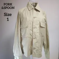 【オシャレ☆FORK&SPOON】ベージュ　ジャケット　サイズ1のサムネイル