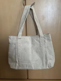 コーデュロイ トートバッグ ベージュ