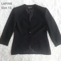LAPINE 黒ジャケット 13 XL相当 上品フォーマル 美シルエットのサムネイル