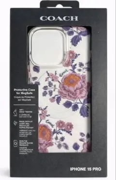 新品 COACH iPhone15Pro MagSafe ケース 花柄