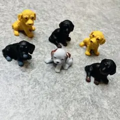 子犬 ミニフィギュア 6体セットペットショップ　ガシャポンガチャポンまとめ売り