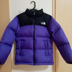 美品☆THE NORTH FACE ヌプシダウン150㌢紫 黒キッズレディース