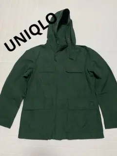 美品 ユニクロ UNIQLO ダークグリーン マウンテンパーカー 撥水加工 M