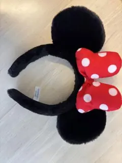 ミニーマウス カチューシャ 黒と赤