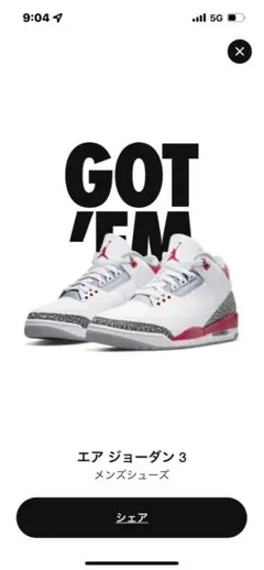 Nike Jordan 3 Retro OG ジョーダン3レトロ ファイアレッド