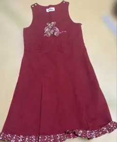 ベビーピンクハウス くま　刺繍　ジャンパースカート　Lサイズ 熊　ベア