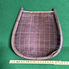 昭和レトロ 竹製 竹細工 竹籠 竹ざる 片口ざる 米揚げざる 手箕ざる