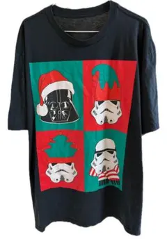 スターウォーズ　ダースベイダー　ストームトルーパー　クリスマス　Tシャツ　L