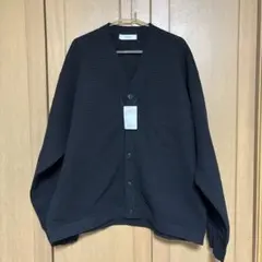 INHERIT メッシュ編み カーディガン 黒