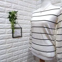 無印良品【M】レディース トップス 長袖 カットソー ボーダー
