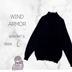 【ウィンドアーマー】タートルネックニット 長袖 カシミヤ100％上質