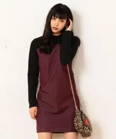 SPIRALGIRL レイヤードアップニットワンピース