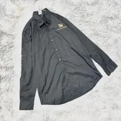 【SHINGHA BEER】長袖シャツ 黒　シンハービール　刺繍ロゴ　希少　レア