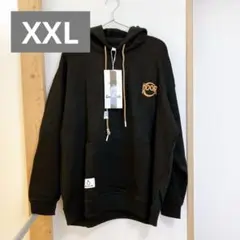 ☘️ パーカー XXL 黒　長袖 大きいサイズ プルオーバー バックプリント