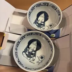 美品☆ゲゲゲの鬼太郎 茶碗/どんぶり 2客セット 鬼太郎丼/目玉おやじ