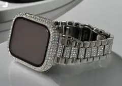 s0☆Apple Watchステンレスバンド　ジュエルベルト　キラキラ保護カバー