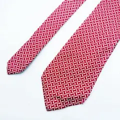 ジャンニヴェルサーチ 幾何学 レッド ネクタイ メンズ