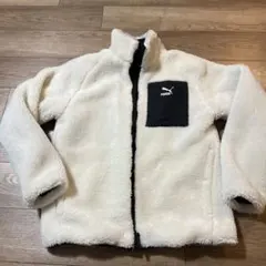 PUMA リバーシブルフリースジャケット ホワイト