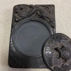 小物入れ 木製 透かし彫り 雲 竜紋 唐木紫檀 硯箱 古美術 極上彫 | Mercari