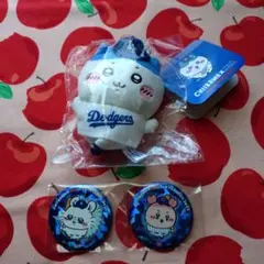 ちいかわ　MLBコラボマスコット　ハチワレドジャース　缶バッジ