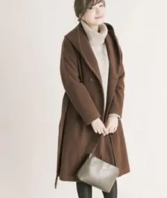 【美品】カシミヤ混　ガウンコート　アーバンリサーチ ロッソ