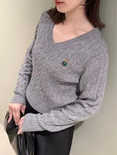 SNIDEL 【BEARPAW】ケーブルニットプルオーバー