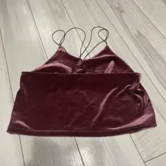 ベロア　キャミ　重ね着　レイヤード