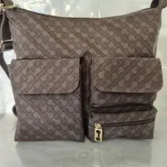 GHERARDINIゲラルディーニ ソフティ軽量ショルダーバック ブラウン