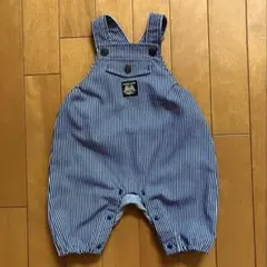 【ほぼ未使用】サロペット　ベビー　ストライプ　オーバーオール
