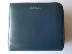 【美品】ポールスミス　2つ折財布　　L字ファスナー　ネイビー