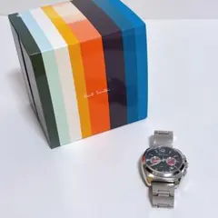 美品】Paul Smith ファイナルアイズ クロノグラフ ピンク文字盤 時計