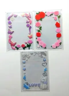 硬質トレカケース デコ ハンドメイド 3点セット