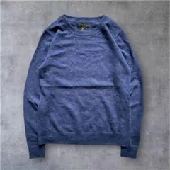 カシミア100% 長袖 ニット クルーネック 軽い トラッドのサムネイル