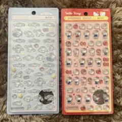 ボンボンドロップシール　ミニ　ハローキティ　シナモロール　２枚セット