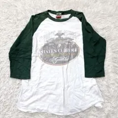 アリゾナ　ジェロニモ　7部丈　Tシャツ　グリーン　ホワイト　ヴィンテージ　古着のサムネイル