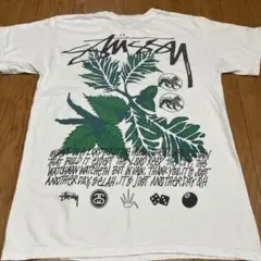 【stussy】ステューシー 半袖Tシャツ リーフ柄バックプリント 8ボール