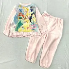 【ディズニープリンセス】ルームウェア フリースパジャマ 上下セット 110
