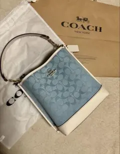 コーチ　 CA562 シグネチャーシャンブレー バック